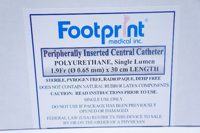 Footprint P1PIC1.9-C Peripherally Inserted Central Cath. 1.9Fr x 30cm - Box of 5